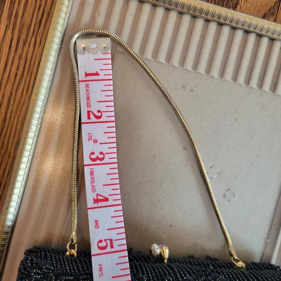 Walborg Richere Black Beaded Purse ~ Vintage ~ 1960s ~ Exquisite! ~ Loose Beads - Picture 14 of 16